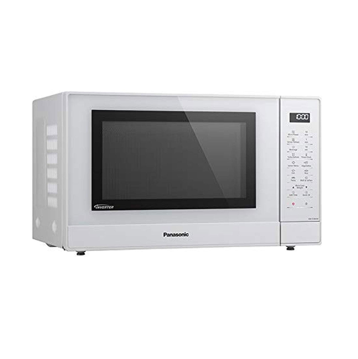 Panasonic NN-ST45KWEPG Inverter-Mikrowellenherd mit Drehteller, 32 Liter, Edelstahl, 1000 W, 21 automatische Programme, 7 Leistungsstufen, LCD-Display, Junior-Menü, Weiß