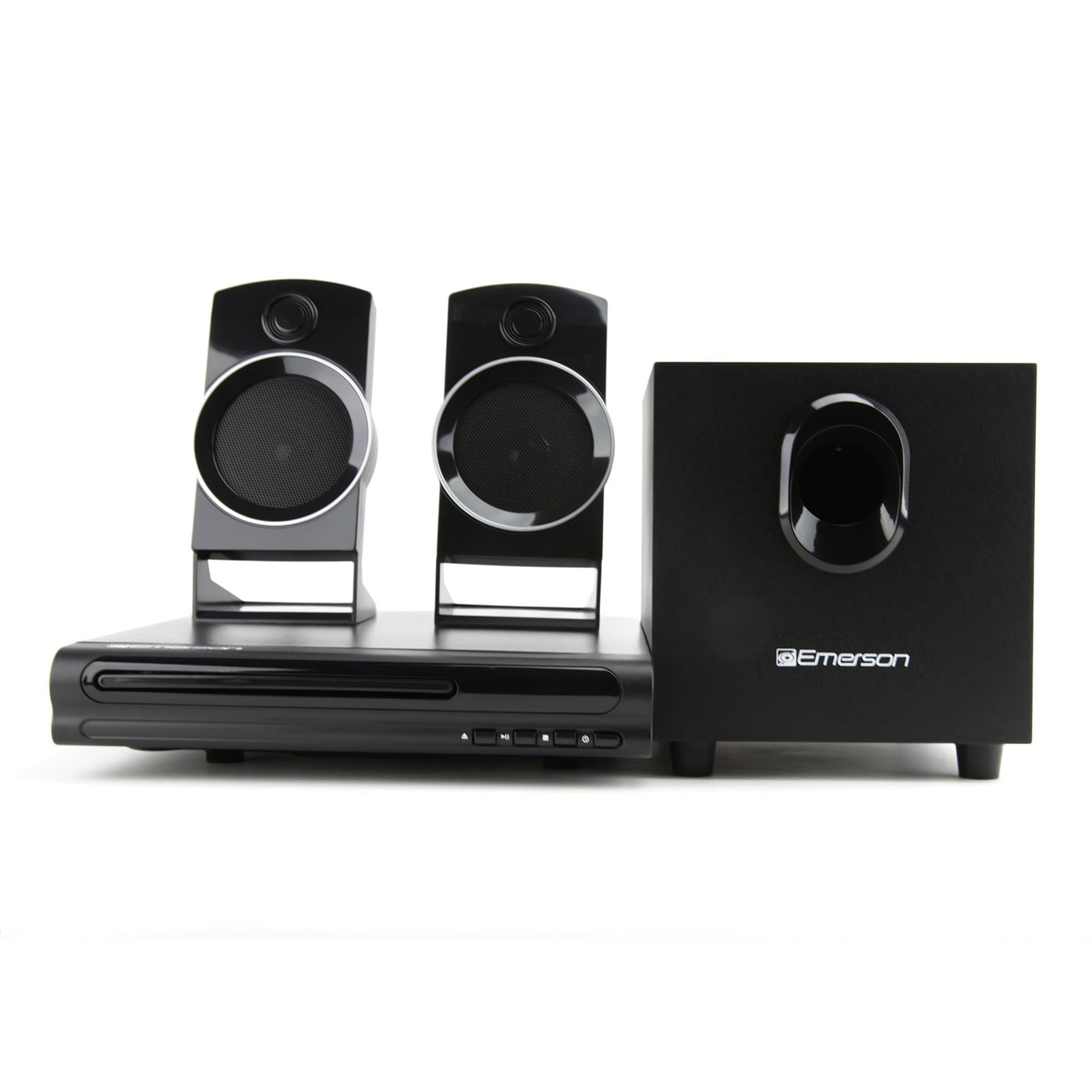 Emerson ED-8050 2.1-Kanal-Heimkino-DVD-Player und Surround-Sound-System mit Subwoofer, HDMI-Ausgang, USB-Wiedergabe und zwei Lautsprechern – ideal für immersives Film- und Musikerlebnis