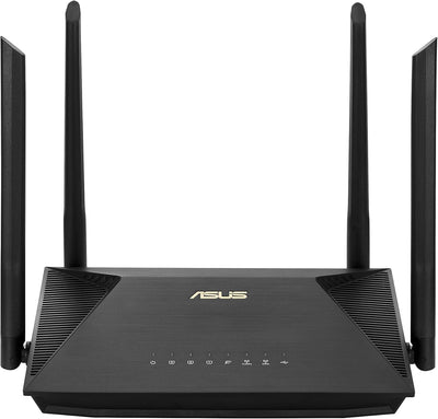 ASUS RT-AX52 AX1800 AiMesh kombinierbarer Router (WiFi 6, 1800 Mbit/s, Instant Guard, integriertes VPN, WPA3)