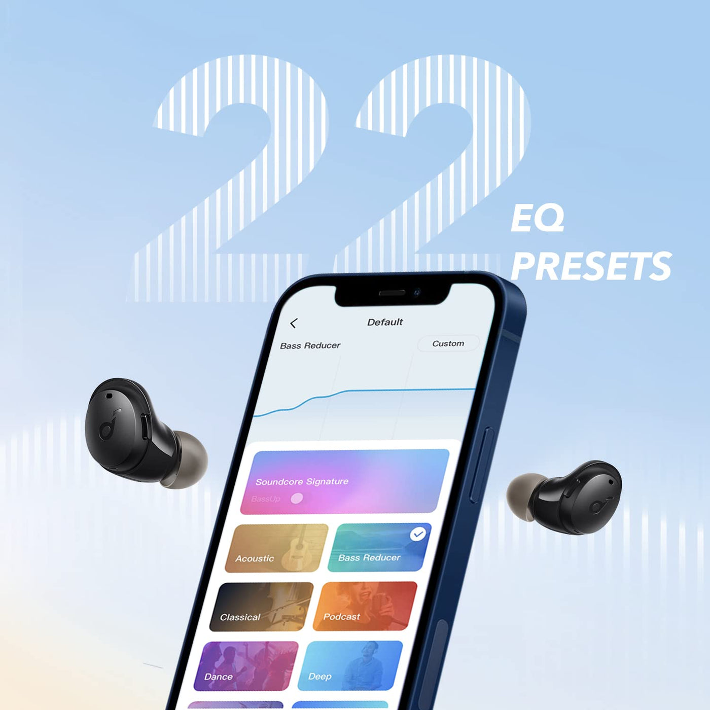 soundcore by Anker A3i Earbuds mit Geräuschunterdrückung, Intensiver Bass, Hybrid ANC, Anrufe mit 4 Mikrofonen und K.I, 40H Wiedergabe, Schnelllademodus, Bluetooth 5.2, 22 Individuelle EQ