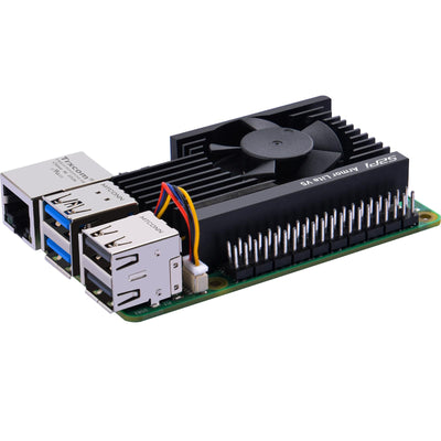 GeeekPi Aktiver Kühler für Raspberry Pi 5, Raspberry Pi 5 Armor Lite V5 Kühler mit PWM Lüfter, Aluminum Kühlkörper für Raspberry Pi 5 4GB/8GB