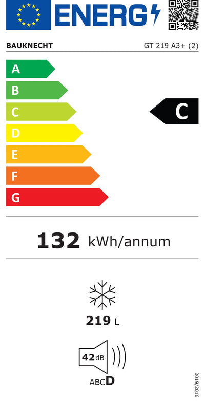 Bauknecht GT 219 A3+ Gefriertruhe/ Gefrieren: 215 L/ Supergefrieren/ SapceMax/ Innenbeleuchtung/ ECO Energiesparen/ Kindersicherung