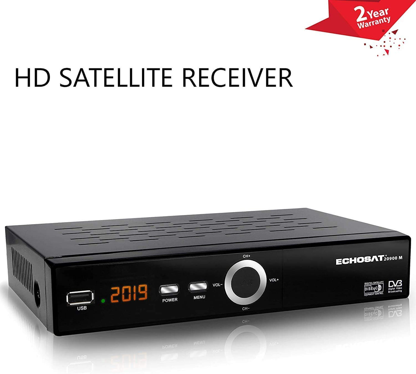 hd-line Echosat 20900 M Digital Satelliten Sat Receiver - (HDTV, DVB-S/S2, HDMI, SCART, 2X USB 2.0, Full HD 1080p) [Vorprogrammiert für Astra Hotbird Türksat]