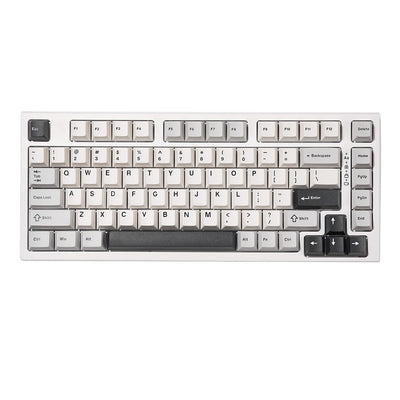 Clavier mécanique de jeu sans fil YUNZII YZ75 75 % remplaçable à chaud, rétroéclairage RVB, BT5.0/2.4G/USB-C, touches PBT à double injection pour Linux/Win/Mac (Gateron G Pro marron, blanc)