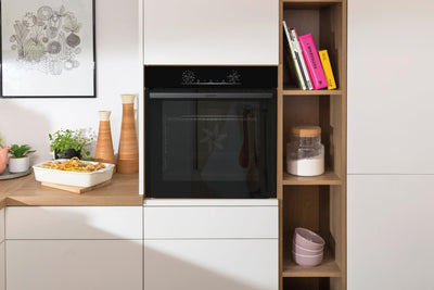 Gorenje OptiBake BOS6737 E02B Einbau-Backofen / 77L / AquaClean/Heißluft/ExtraSteam/AirFry/PerfectGrill/Pizzamode 300°C/Schwarz