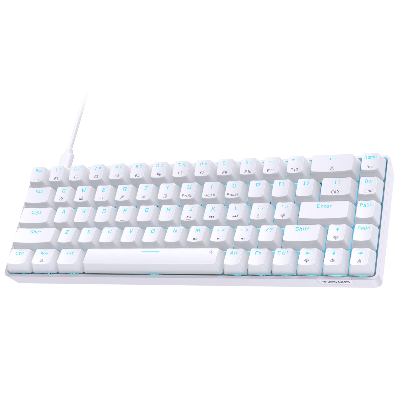 Dierya×TMKB T68se Gaming Mechanische Tastatur,60% Prozent Tastatur mit Brown Tactile Switch,Ultra-Compact Mini 68 Tasten Anti-Ghosting,Typ-C-Datenkabel,US Layout für PC Windows Gamer Typist