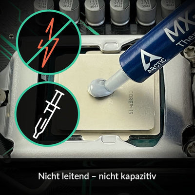 ARCTIC MX-4 (20 g) - Premium Performance Wärmeleitpaste für alle Prozessoren (CPU, GPU - PC, PS4), sehr hohe Wärmeleitfähigkeit, Lange Haltbarkeit, sichere Anwendung, Nicht leitend