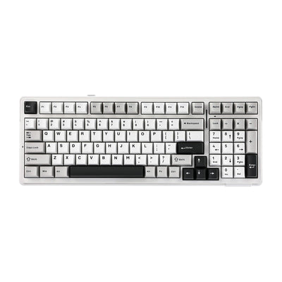 EPOMAKER x Aula F99 Kabellose mechanische Tastatur, Tastatur Gasket mit Hot-Swap, Polsterung, Bluetooth, 8000 mAh, NKRO, RGB, für Gaming/Win/Mac(F99 Grey, Nimbus Switch)