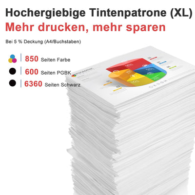 ANKINK Kompatibel Tintenpatrone Druckerpatronen als Ersatz für PGI 580XXL CLI 581XXL für Canon Patrone 580 581 XL XXL für TR7550 TR8500 TR8550 TS705 TS705a TS6250 TS6300 TS6350 (PGBK BK C M Y 5 Pack)