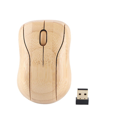 Bambus-Tastatur und -Maus, 2,4-GHz-Tastaturmaus mit Kabelloser Verbindung, Plug-and-Play, Bambusholzmaterial, für Büro und Gaming, (Maus)