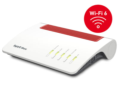 AVM FRITZ!Box 5590 Fiber | Router für einen Glasfaseranschluss (Wi-Fi 6, bis 2.400 MBit/s (5 GHz) und 1.200 MBit/s (2,4 GHz), WLAN Mesh, DECT-Basis, 2,5-Gigabit-LAN-Port, geeignet für Deutschland)