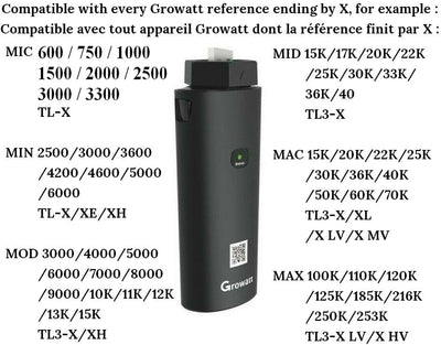 Growatt SHINE WiFi X - USB dongle onduleurs X/XE/XH inverters MIC/MIN/MOD/MID/MAC/MAX - ShinePhone App Internet Original & NEW NEUF!