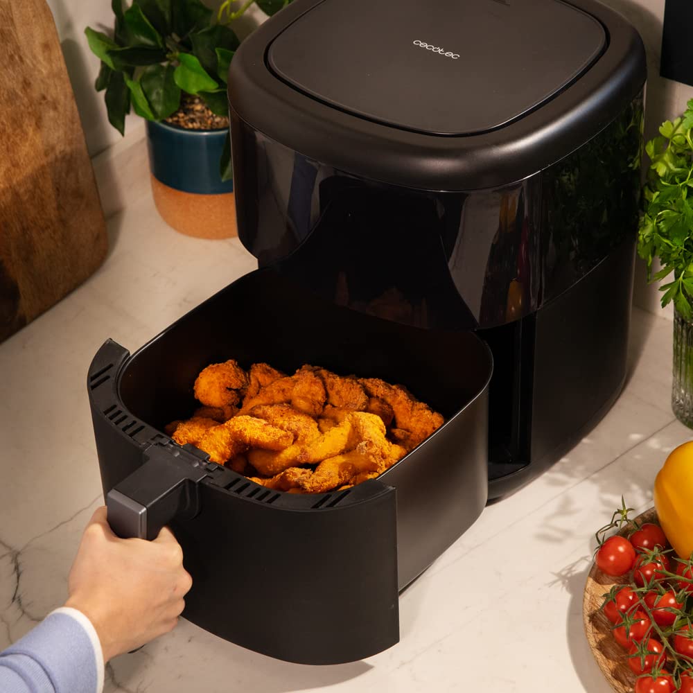 Cecotec Heißluftfritteuse ohne Öl, 6 L mit Zubehör Cecofry Bombastik 6000 Full, 1700 W, PerfectCook-Technologie, Einstellbare Temperatur und Zeit, Touch-Steuerung, 12 Modi