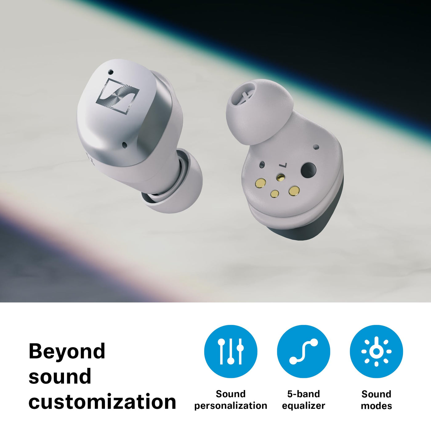 Sennheiser MOMENTUM True Wireless 4 - Smart Earbuds Bluetooth 5.4, kristallklarem Klang, ergonomischem Design, 30 Std. Akkulaufzeit, Adaptive ANC – Schwarz Kupfer