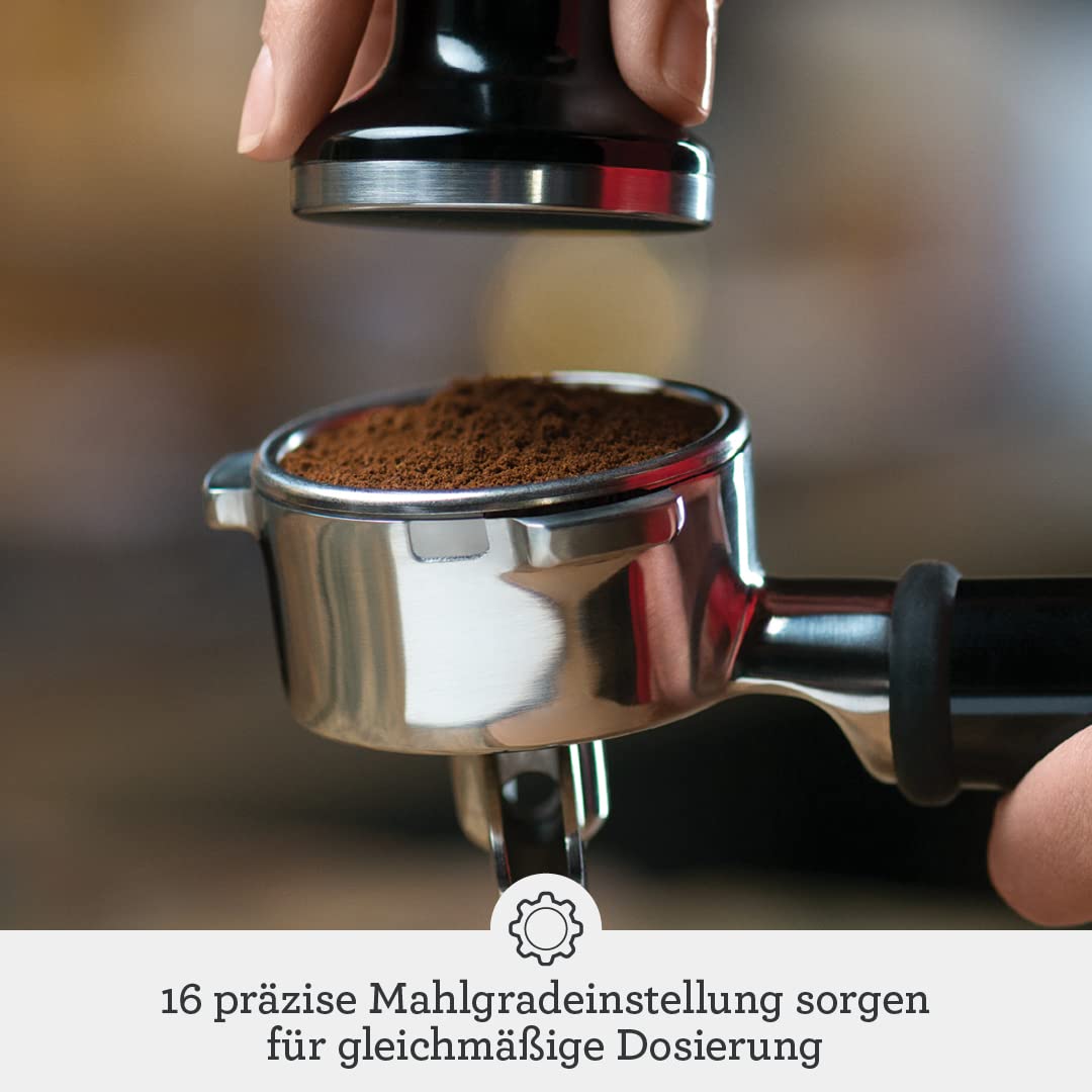 Sage - The Barista Express - Kaffeevollautomat mit manuellem Milchaufschäumer - Schwarzer Trüffel