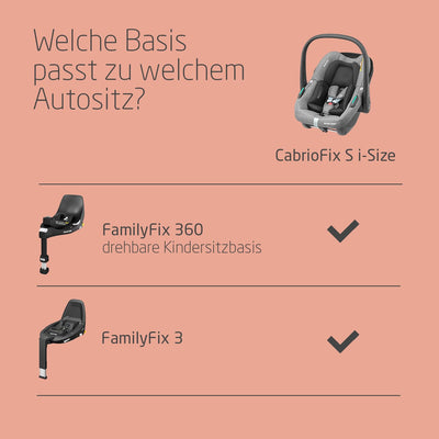 Maxi-Cosi Zelia S Trio Kinderwagen 3 in 1 Komplettset, 0-4 Jahre, bis 22 kg, Zusammenklappbar, Kompakt, Verstellbarer Baby Kinderwagen, mit CabrioFix S i-Size Babyschale, Zubehör, Wickeltasche, Grau