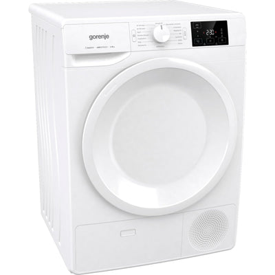 Gorenje DNE 8B Kondenstrockner, 8 kg, LED Display, Made in EU, 16 Programme, Nature Dry, Sportprogramm, Startvorwahl, weiß