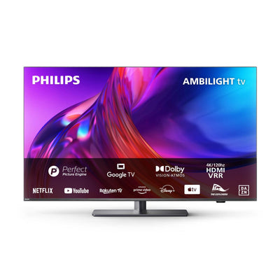 Philips Ambilight TV | 55PUS8808/12 | 139 cm (55 Zoll) 4K UHD LED Fernseher | 120 Hz | HDR | Dolby Vision | Google TV | VRR | WiFi | Bluetooth | DTS:X | Sprachsteuerung | Anthrazitfarbener Rahmen