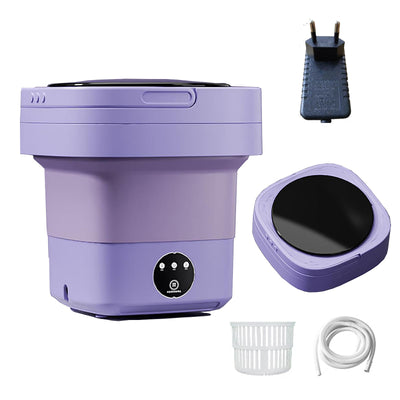 8L Portable washing machine, Mini camping waschmaschine faltbare für Camping/Zuhause/Schlafsäle/Socken/Unterwäsche(EU power)