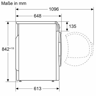 Bosch Wärmepumpentrockner für 8 kg Wäsche, Serie 6, 176 kWh pro Jahr, Auto Dry, Anti Vibration-Design, Sensitive Drying-System, Umweltfreundliches Kühlmittel, Weiß, WQG235D00