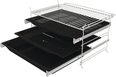 Gorenje 738009 OptiBake Advanced BSA 6747 A04BG Einbau-Backofen / 77L / Heißluft/AutoBake/Touch Bedienung/Bratenthermometer/GentleClose & Open/SteamAssist/StepBake/PizzaMode 300°C/schwarz