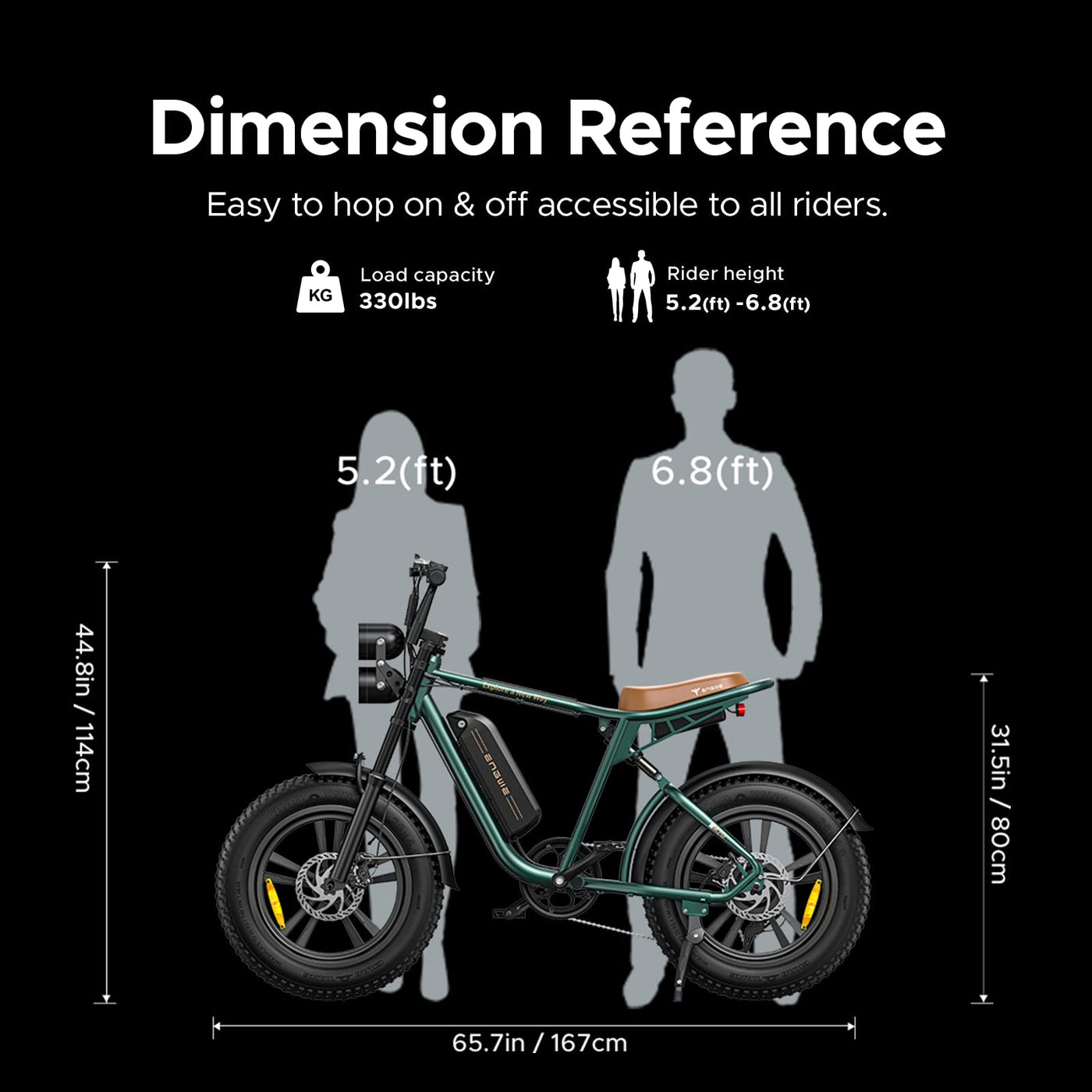 ENGWE E Bike Herren Elektrofahrräder-Ebike mit einem Akku/ 2 Akkus, E-Bike 20 * 4.0 Zoll Fette Reifen, Ebike Herren bis zu 75km/150km/90km/170km, Elektrofahrrad 7-Gang, M20/M1