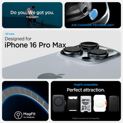 Spigen für iPhone 16 Pro Max Camera Control Button Kamerasteuerung Aktivierte Hülle Ultra Hybrid T MagFit, Kompatibel mit MagSafe Zubehör -Weiß