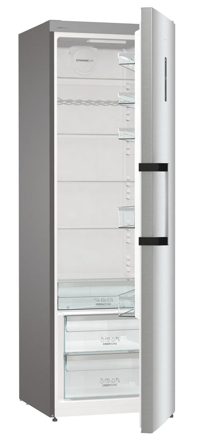 Gorenje R 619 DAXL6 Kühlschrank/AdaptTech/FreshZone/Schnellkühlfunktion/Umluft-Kühlsystem/LED Display / 398l / 185cm / EEK D/Edelstahl