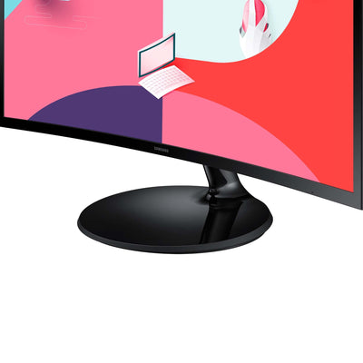 Moniteur Samsung S36C Essential S24C364EAU, incurvé, 24 pouces, dalle VA, résolution Full HD, Eco Saving Plus, AMD FreeSync, temps de réponse de 4 ms, taux de rafraîchissement 75 Hz, noir