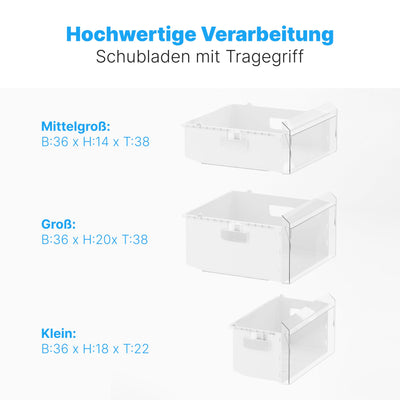 Bomann® Gefrierschrank 87L | Gefrierschrank klein mit Temperaturbereich ≤ -18°C | 3 Schubladen | Tiefkühlschrank mit wechselbarem Türanschlag | Freezer Tiefkühlschrank klein GS 7253 anthrazit-inox