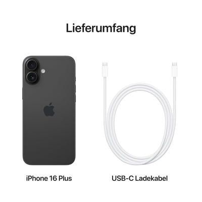 Apple iPhone 16 Plus 128 GB: 5G Handy mit Kamerasteuerung, A18 Chip und einem echten Boost für die Batterie. Funktioniert mit AirPods, Schwarz