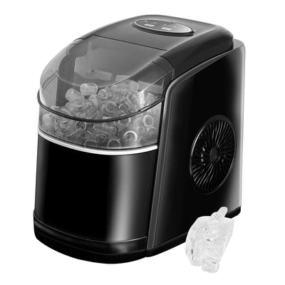 Eiswürfelmaschine Testsieger 12KG Eiswürfelbereiter Ice Maker 6 min Produktionszeit Ice Cube Maker, Eiswürfelmaschinen leise Eiswürfel Maschine mit Selbstreinigungsfunktion, Schwarz (MEHRWEG)