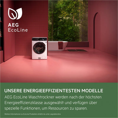 AEG Waschtrockner mit Wärmepumpe Serie 9000 SensiDry® / Testsieger der Stiftung Warentest / 9 kg Waschen / 6 kg Trocknen / C / Mengenautomatik / Nachlege- und Dampffunktion / 1600 U/min / L9WEF80690