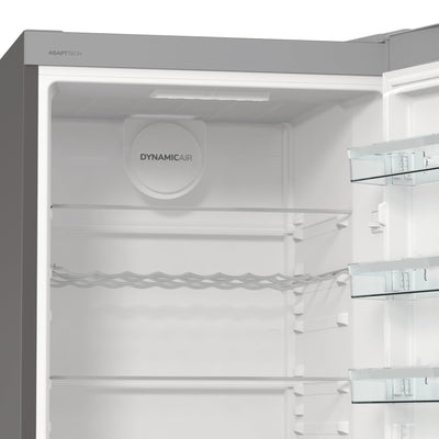 Gorenje R 619 DAXL6 Kühlschrank/AdaptTech/FreshZone/Schnellkühlfunktion/Umluft-Kühlsystem/LED Display / 398l / 185cm / EEK D/Edelstahl