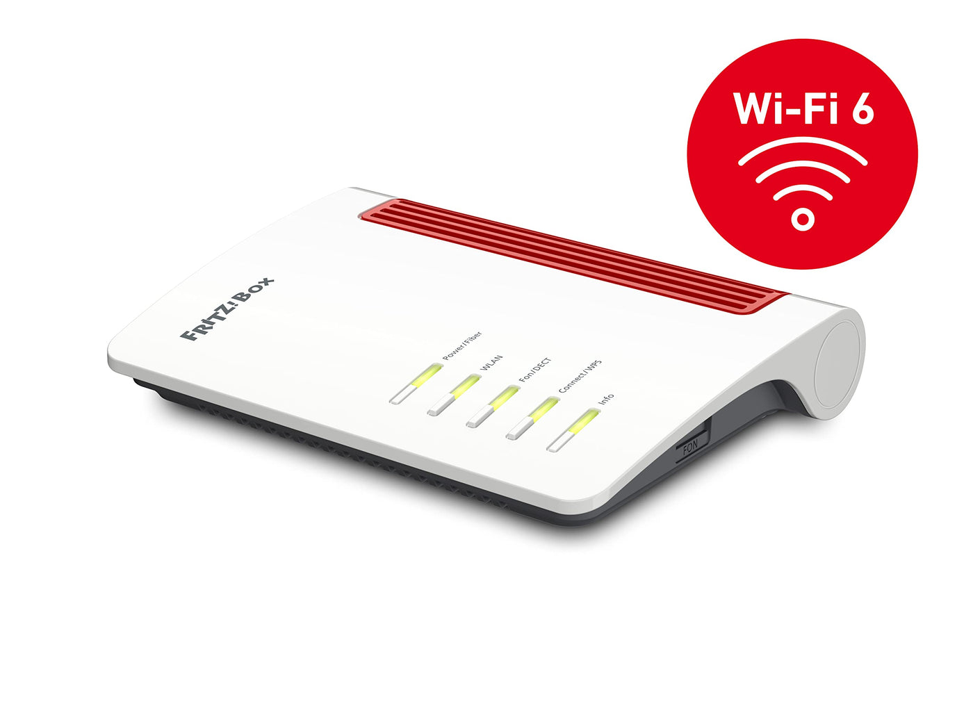 AVM FRITZ!Box 5530 Fiber | Router für einen Glasfaseranschluss (Glasfasermodem mit 2x2 Wi-Fi 6 (WLAN AX), bis zu 3 GBit/s, 2.5-Gigabit-LAN-Port, geeignet für Deutschland)