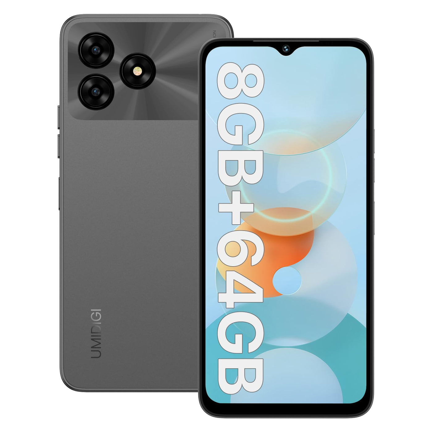 UMIDIGI G5A Handy Ohne Vertrag 2023, Simlockfreie Handys 8GB(4GB+4GB)+64GB(Bis zu 1TB), Android 13 Quad-Core 6,52" HD+Smartphone Ohne Vertrag, 13MP+5MP Kamera 5000mAh Akku Fingerprint/Face ID/GPS