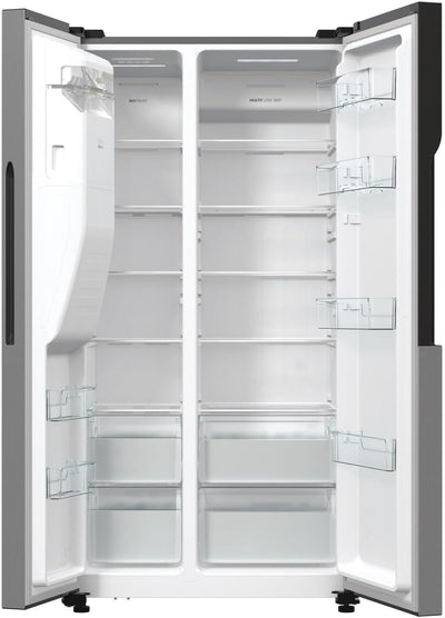 Gorenje NRR9185ESXL Side by Side Kühl-Gefrierkombination/NoFrost Plus/Inverter Kompressor/Wasser- und Eiswürfelspender/SensoTech / 178,6 cm/Kühlteil 376 l/Gefrierteil 190 l/Edelstahl