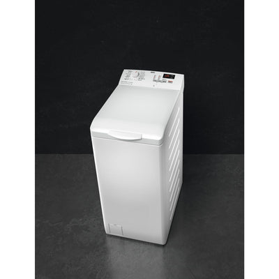 AEG LTR6N40260 Waschmaschine Toplader – Serie 6000 ProSense: Mengenautomatik – 6 kg – Wasserstoppschlauch – Inverter Motor – EEKL B – Startzeitvorwahl – Leise – 1200 U/min