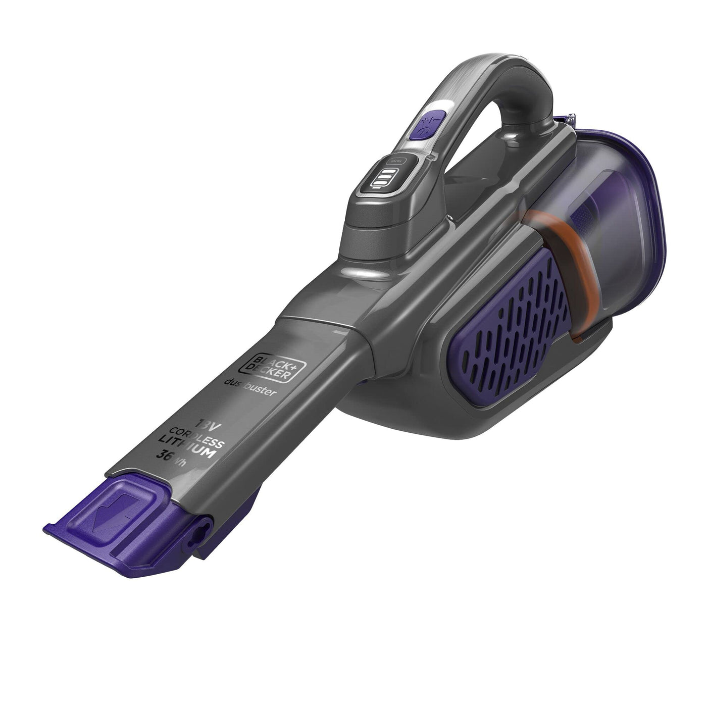 Black+Decker Handstaubsauger Akku Dustbuster Handsauger 36 Wh 18 V (mit Cyclonic Action & Zwei Saugstufen, integrierte ausziehbare Fugendüse, inkl. Ladekabel) BHHV520BFP-QW