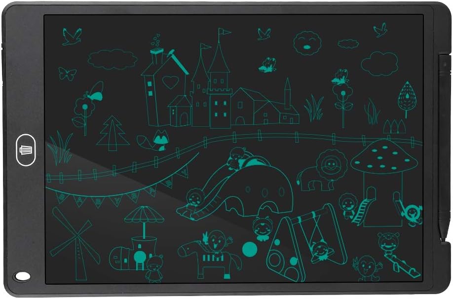 ASHATA LCD Writing Tablet,12 Zoll Portable LCD Digital Augenfreundlich Schreibtafel Papierlos Grafiktablet,Handwriting Board Multifunktion Schreibtafel für Zeichnung Malerei Notiz usw.