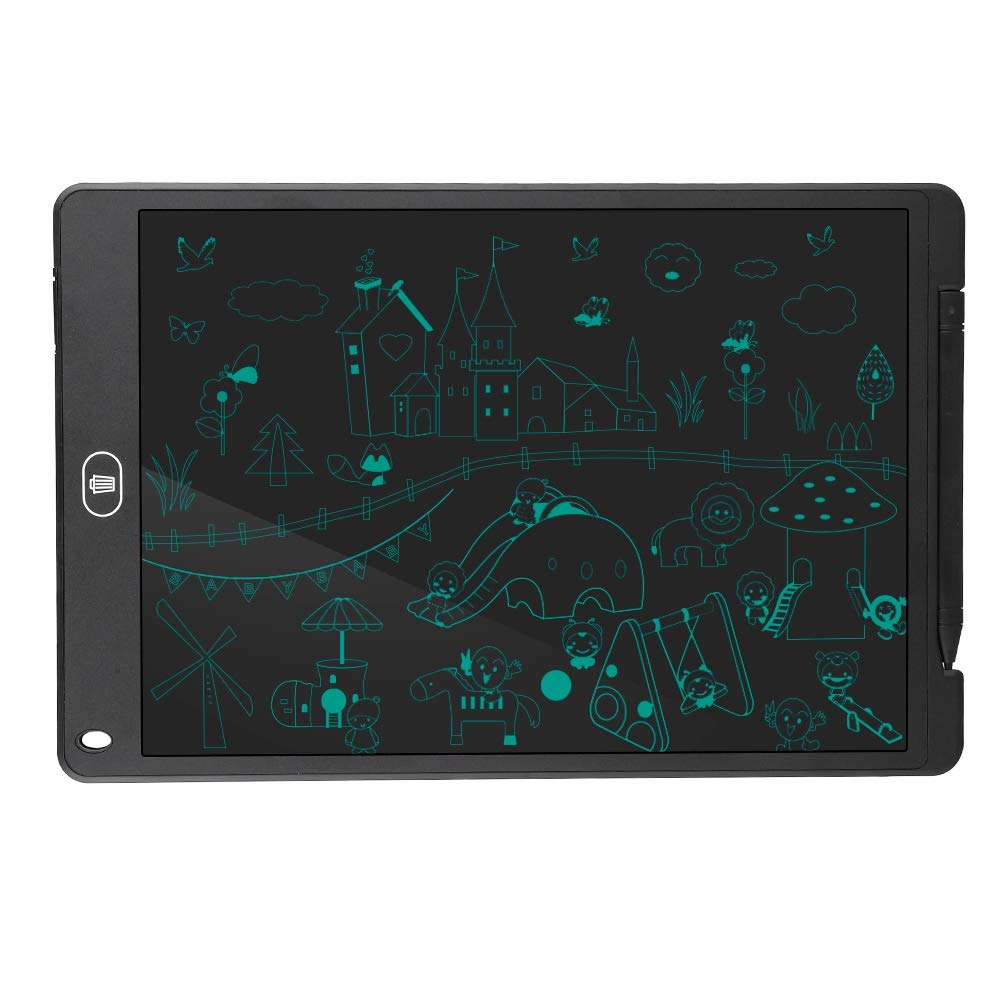 ASHATA LCD Writing Tablet,12 Zoll Portable LCD Digital Augenfreundlich Schreibtafel Papierlos Grafiktablet,Handwriting Board Multifunktion Schreibtafel für Zeichnung Malerei Notiz usw.