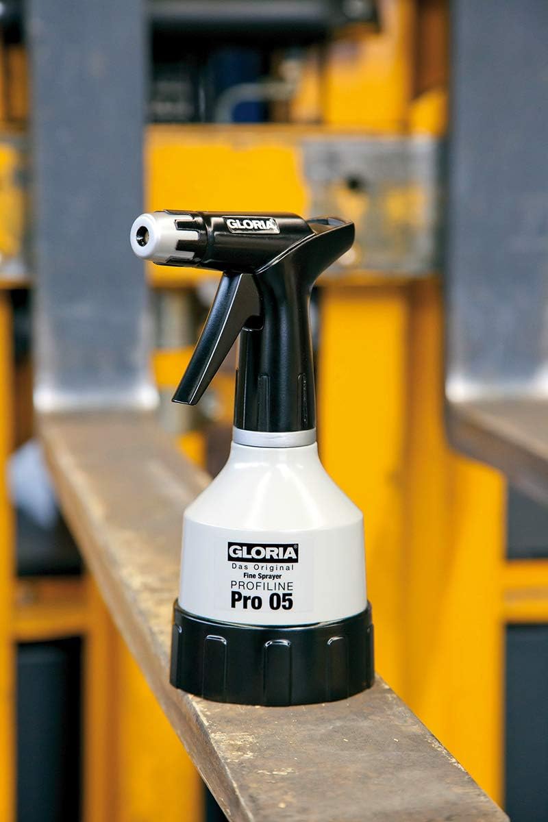 GLORIA Handsprüher Pro 05 | 0,5 L Sprühflasche mit Doppelhubpumpe| Für Industrie und Handwerk | Stufenlos verstellbare Düse | Ölfest