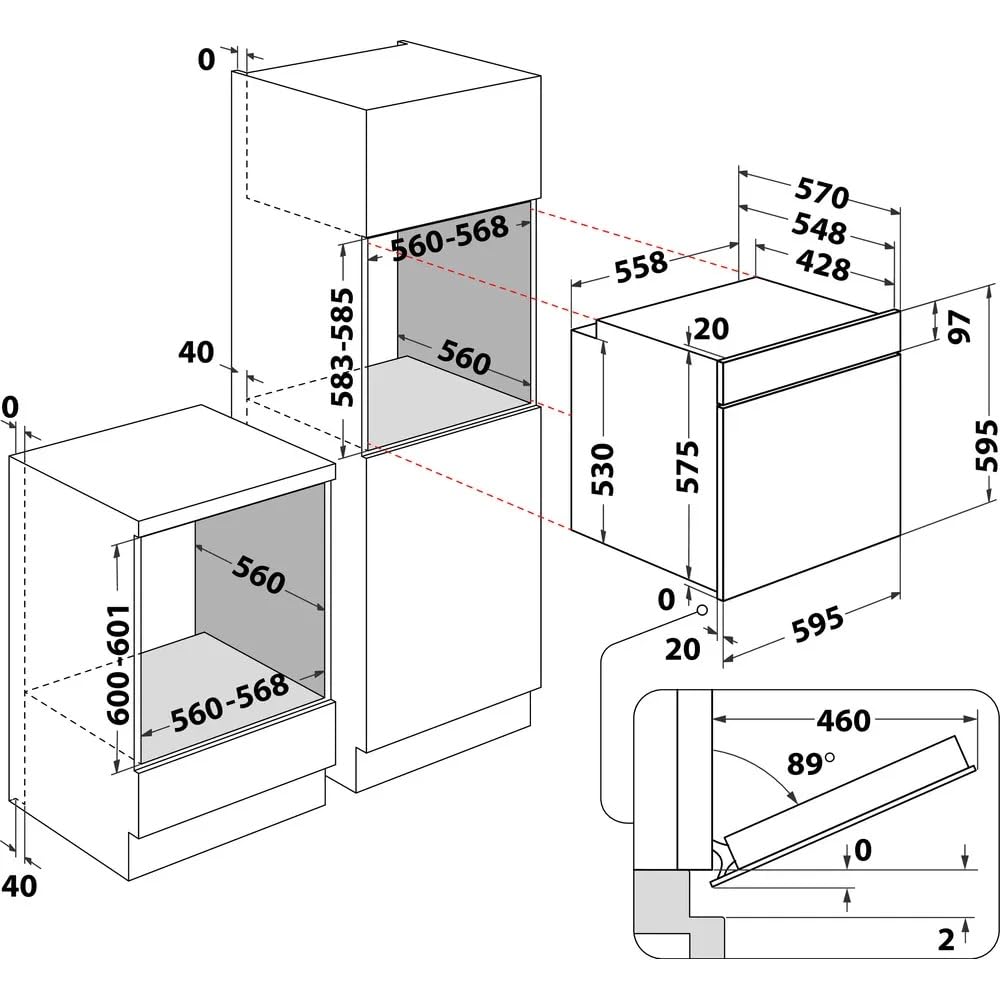 Bauknecht BAR2 KH8V2 IN Einbau-Backofen/A+/71 L/ hydrolytische Selbstreinigungsfunktion / Edelstahl ProTouch / PowerHeißluft