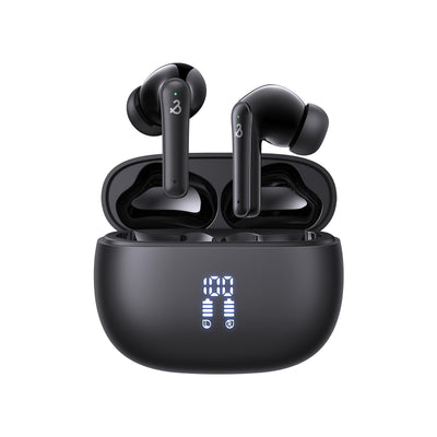 Bluetooth Kopfhörer, Kopfhörer Kabellos Bluetooth 5.3 mit 6 ENC Mikrofon, In Ear kopfhörer Bluetooth mit HiFi Stereo Tiefer Bass, Lärmminderung, 50Std Spielzeit, IPX8 Wasserdicht Ohrhörer LED-Anzeige