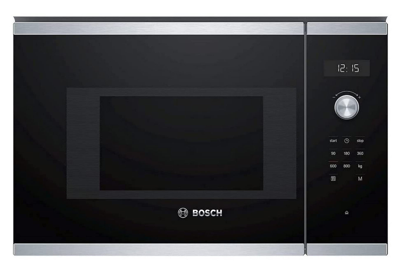 Bosch Hausgeräte BFL524MS0 Serie 6 Einbau-Mikrowelle, 38 x 60 cm, 800 W, Drehteller 25,5cm, Türanschlag Links, AutoPilot 7 7 Automatikprogramme, Reinigungsunterstützung, LED-Touchdisplay, Edelstahl