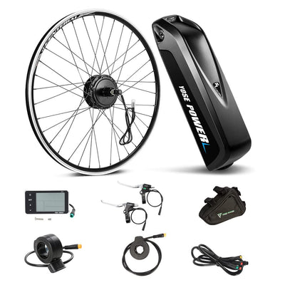 Kit de conversion de vélo électrique YOSE POWER 36V250W 26" Kit de conversion de vélo électrique moteur arrière 26'' pour cassette à pignon avec contrôleur intégré Batterie 36V13Ah