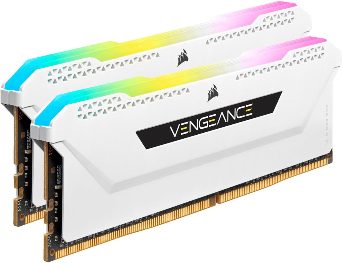 Corsair VENGEANCE RGB PRO SL 32GB (2x16GB) DDR4 3600 (PC4-28800) C18 1.35V Desktop Memory - Weiß