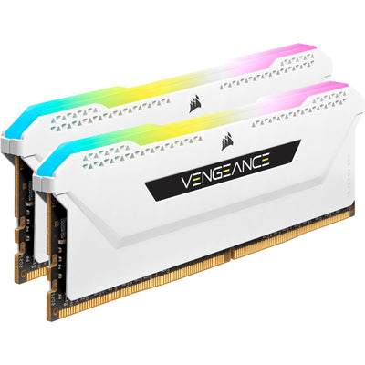 Corsair VENGEANCE RGB PRO SL 32GB (2x16GB) DDR4 3600 (PC4-28800) C18 1.35V Desktop Memory - Weiß