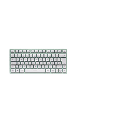 CHERRY KW 7100 MINI BT, Kompakte Multi-Device-Tastatur mit 3 Bluetooth-Kanälen, Deutsches Layout (QWERTZ), Flaches Design, inkl. Transporttasche, Agave Green