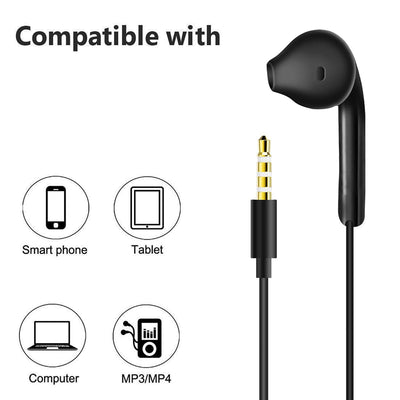 2 Pack kopfhörer mit Kabel in Ear kopfhörer Kabel Ohrhörer mit Mikrofon und Lautstärkeregler Headset mit 3.5mm Kopfhörern für Phone Samsung Huawei Android Smartphone Laptop MP3 Players